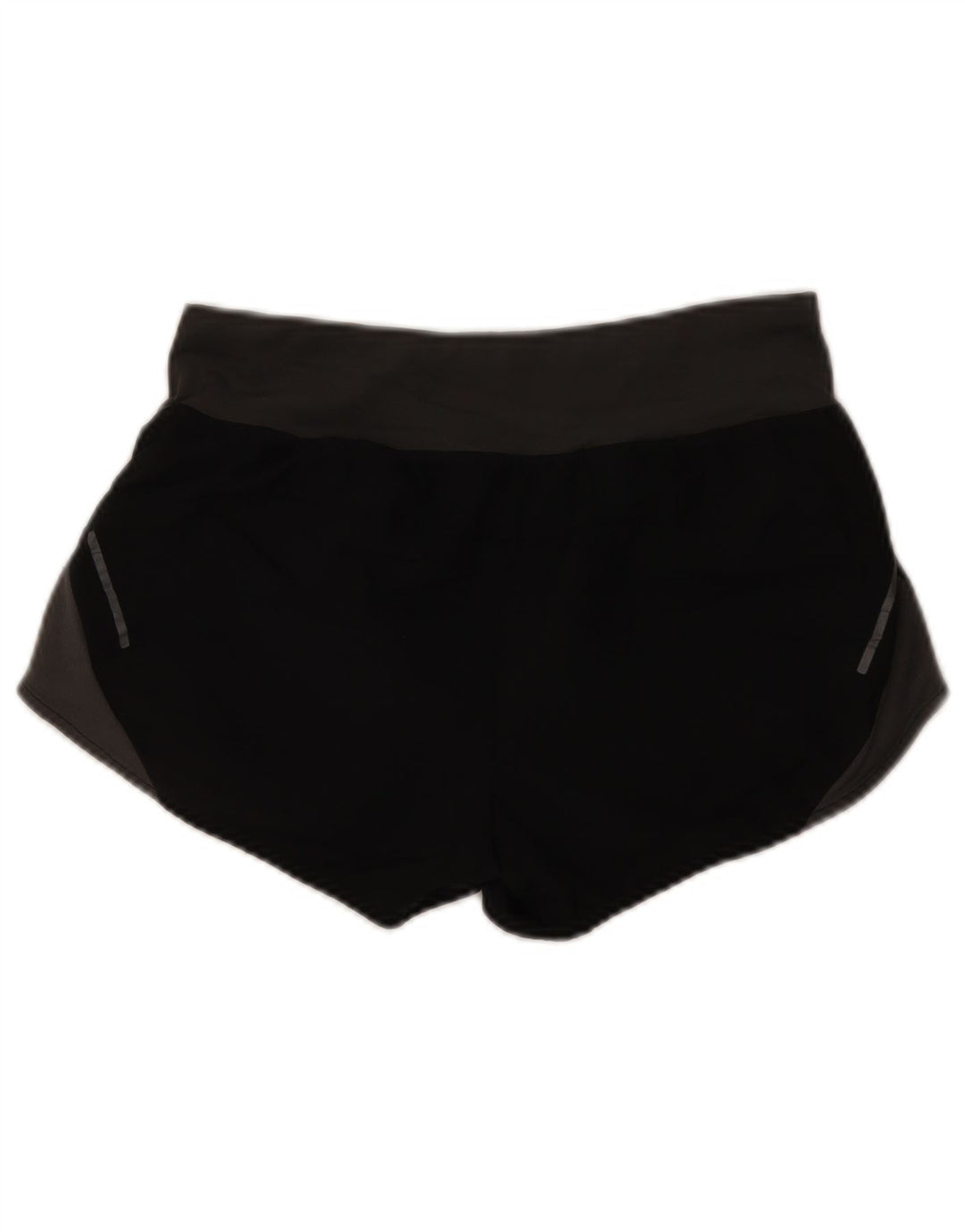 Adidas Womens Running Sport Shorts UK 10 Small Black Colourblock Polyester