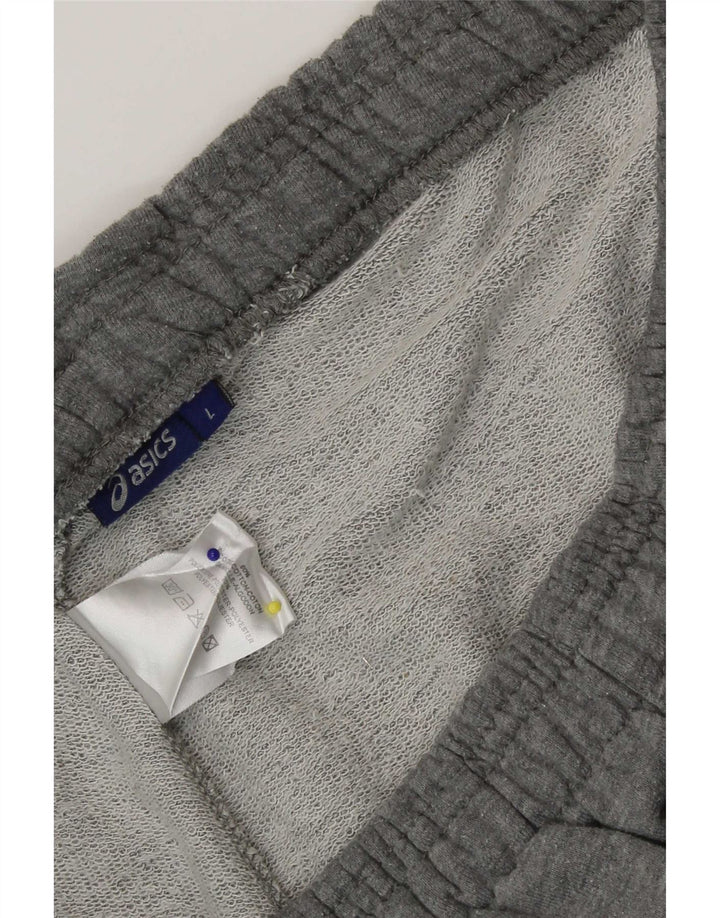 Asics Mens Tracksuit Trousers Joggers Large Grey Cotton