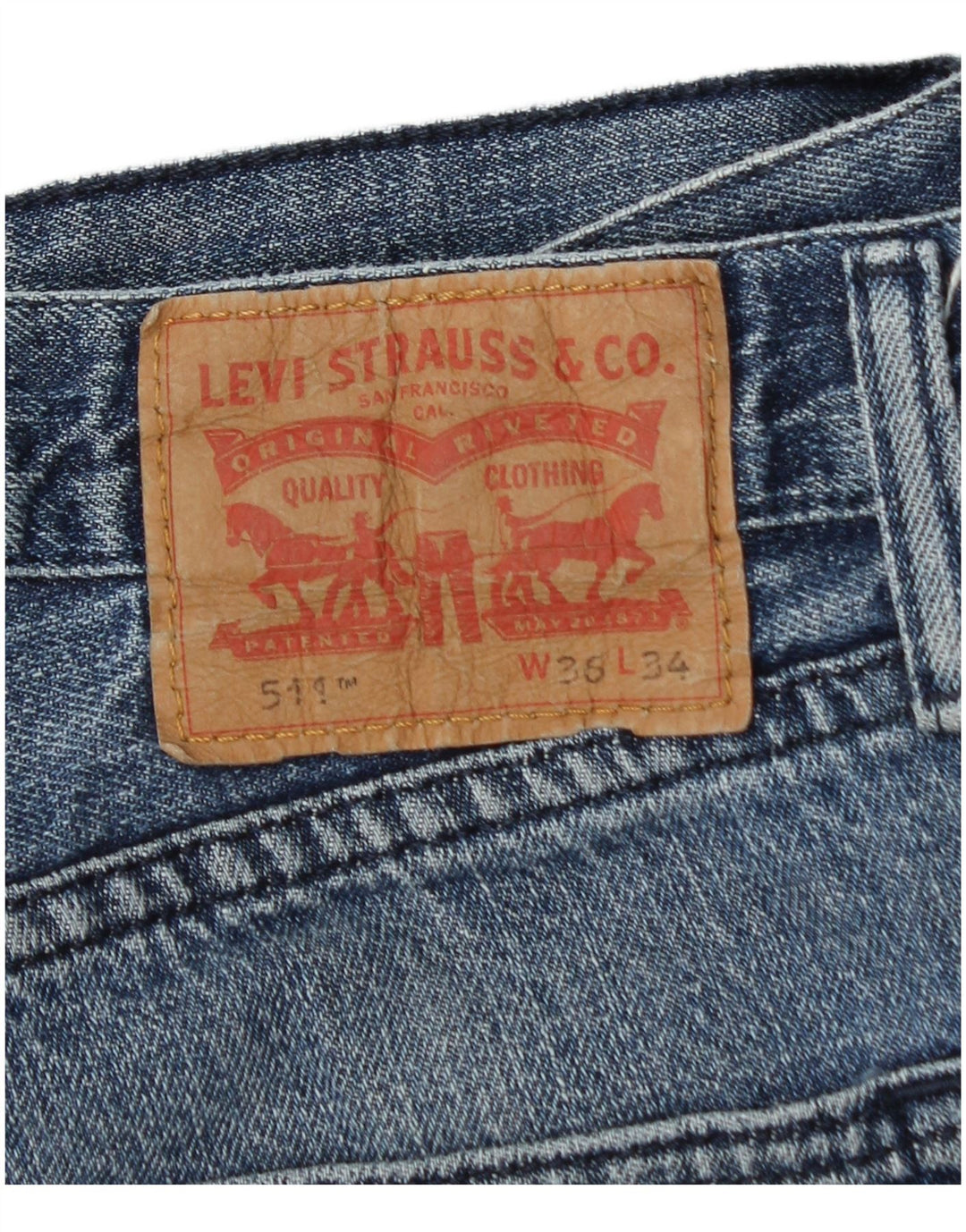 Levi's Mens 511 Slim Jeans W36 L34 Blue Cotton