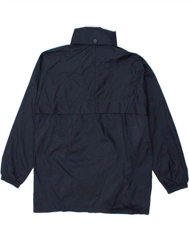 CHAMPION Boys Graphic Hooded Raincoat 11-12 Years Large Navy Blue Vintage Champion and Second-Hand Champion from Messina Hembry 