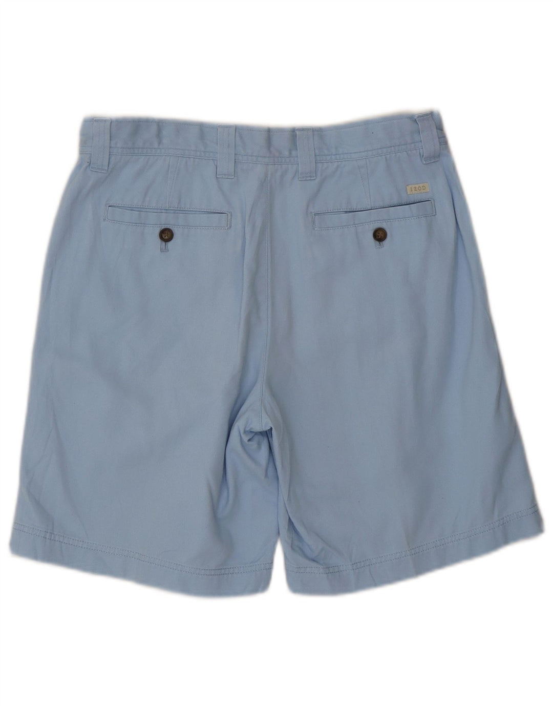 IZOD Mens Salt Water Chino Shorts W32 Medium Blue Cotton