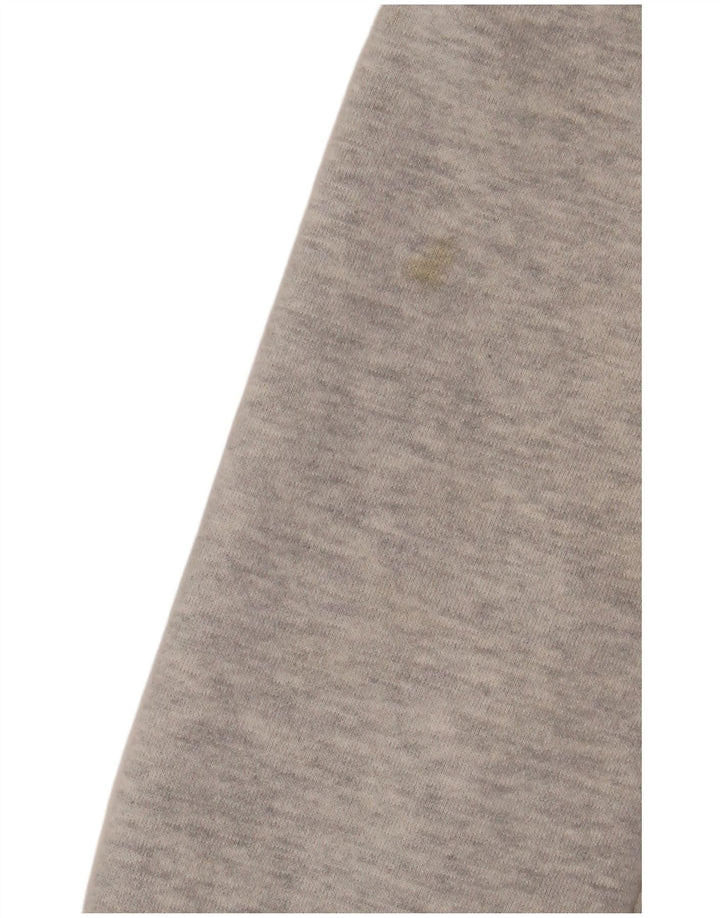 SUPERDRY Mens Graphic Zip Hoodie Sweater Small Grey Flecked Cotton