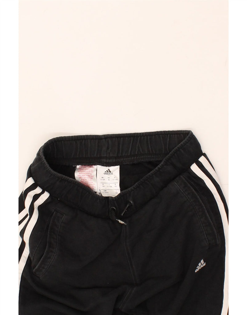 ADIDAS Boys Tracksuit Trousers Joggers 11-12 Years Black Cotton | Vintage Adidas | Thrift | Second-Hand Adidas | Used Clothing | Messina Hembry 