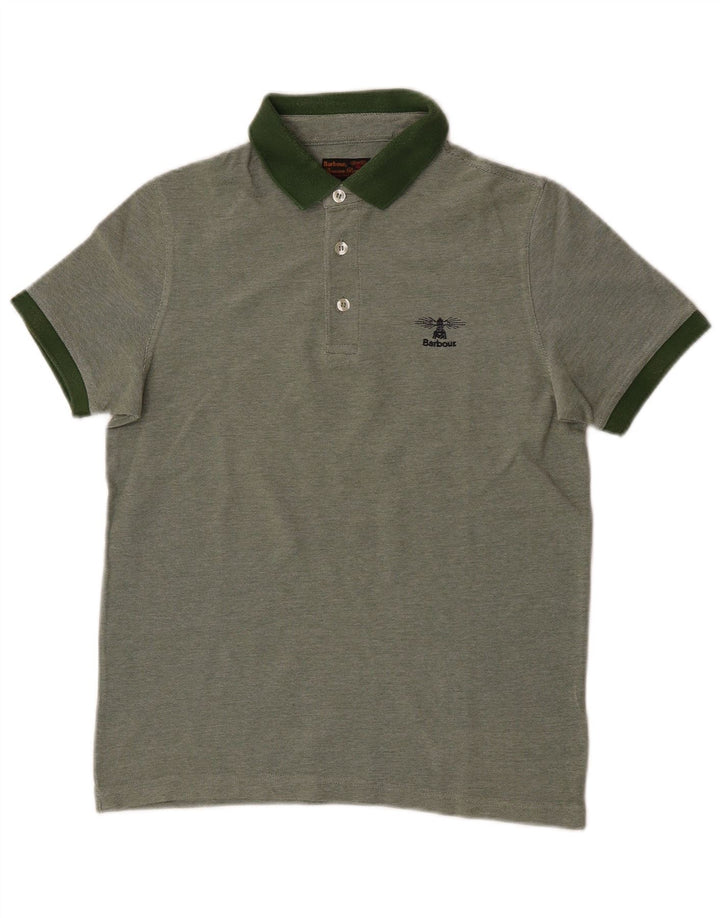 Barbour Mens Polo Shirt Small Green Cotton