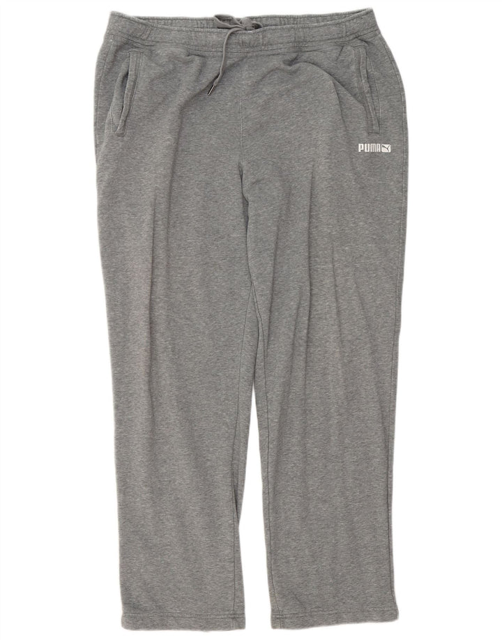 Puma Mens Tracksuit Trousers 2XL  Grey Flecked Cotton