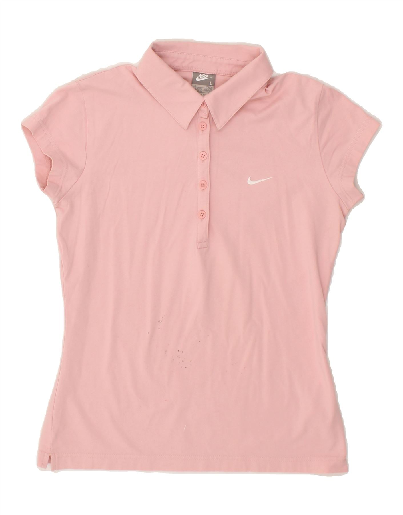 NIKE Polo da donna UK 14 16 Large Rosa Cotone