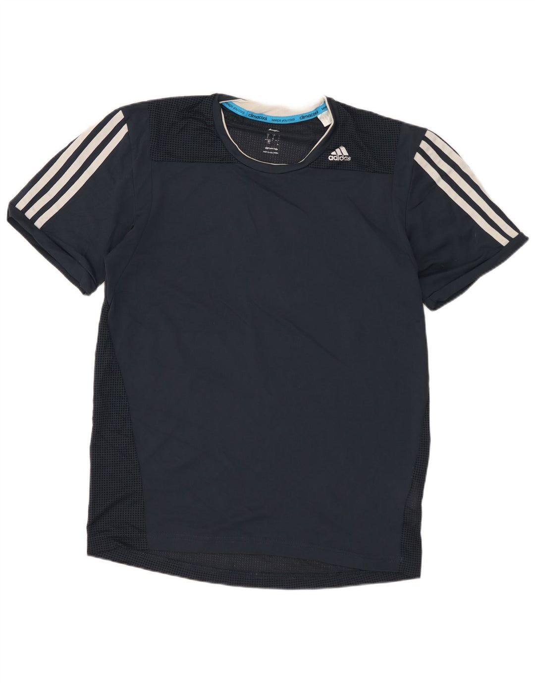 Adidas Mens Climacool T-Shirt Top Small Navy Blue Polyester