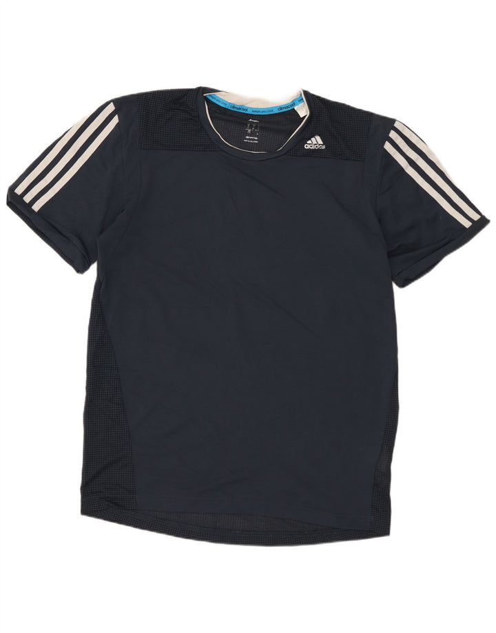 Adidas Mens Climacool T-Shirt Top Small Navy Blue Polyester