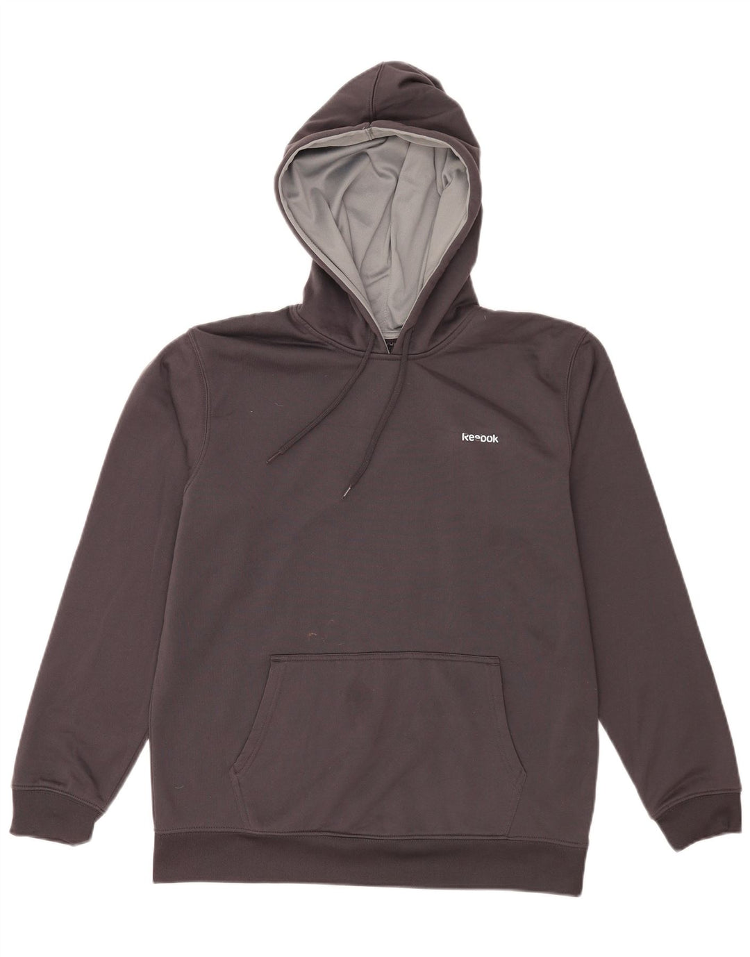Reebok Mens Hoodie Jumper Medium Grey Polyester