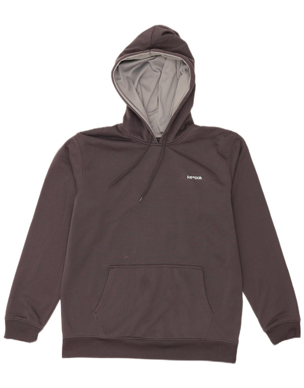 Reebok Mens Hoodie Jumper Medium Grey Polyester