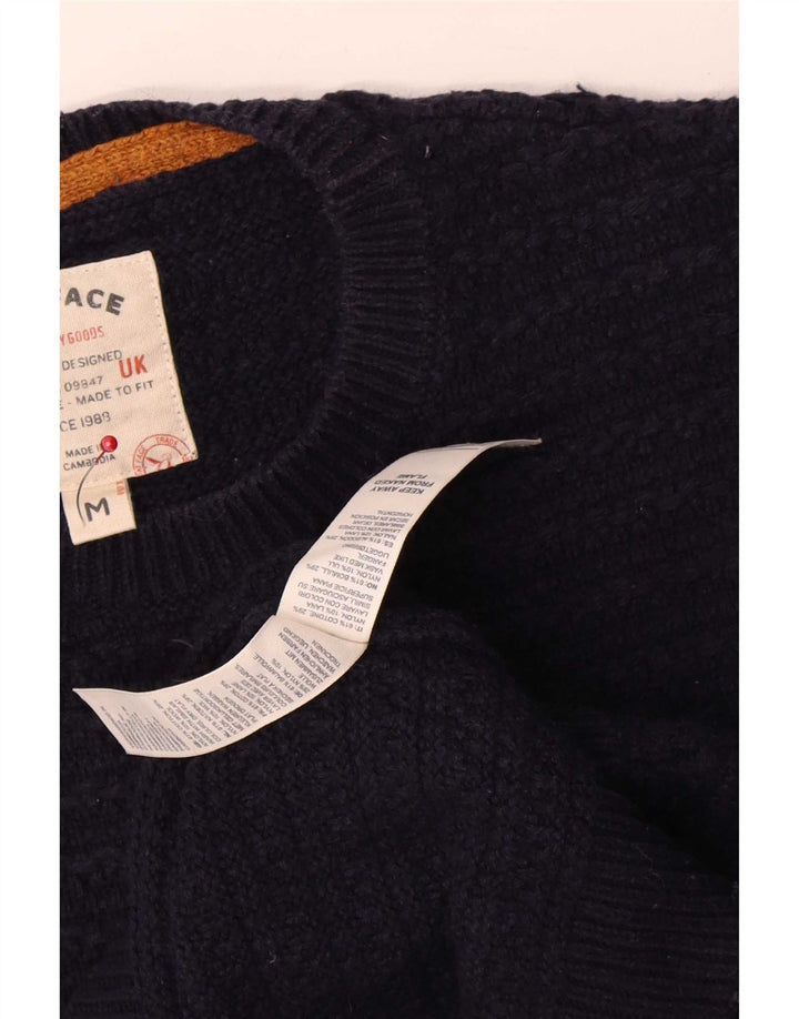 Fat Face Mens Crew Neck Jumper Sweater Medium Navy Blue Cotton