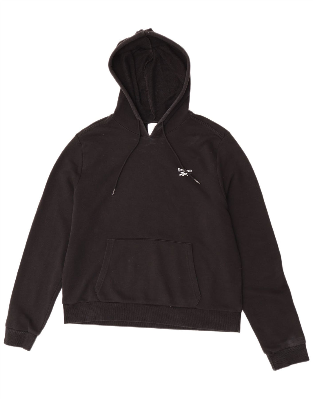 Reebok Mens Hoodie Jumper Large Black Cotton