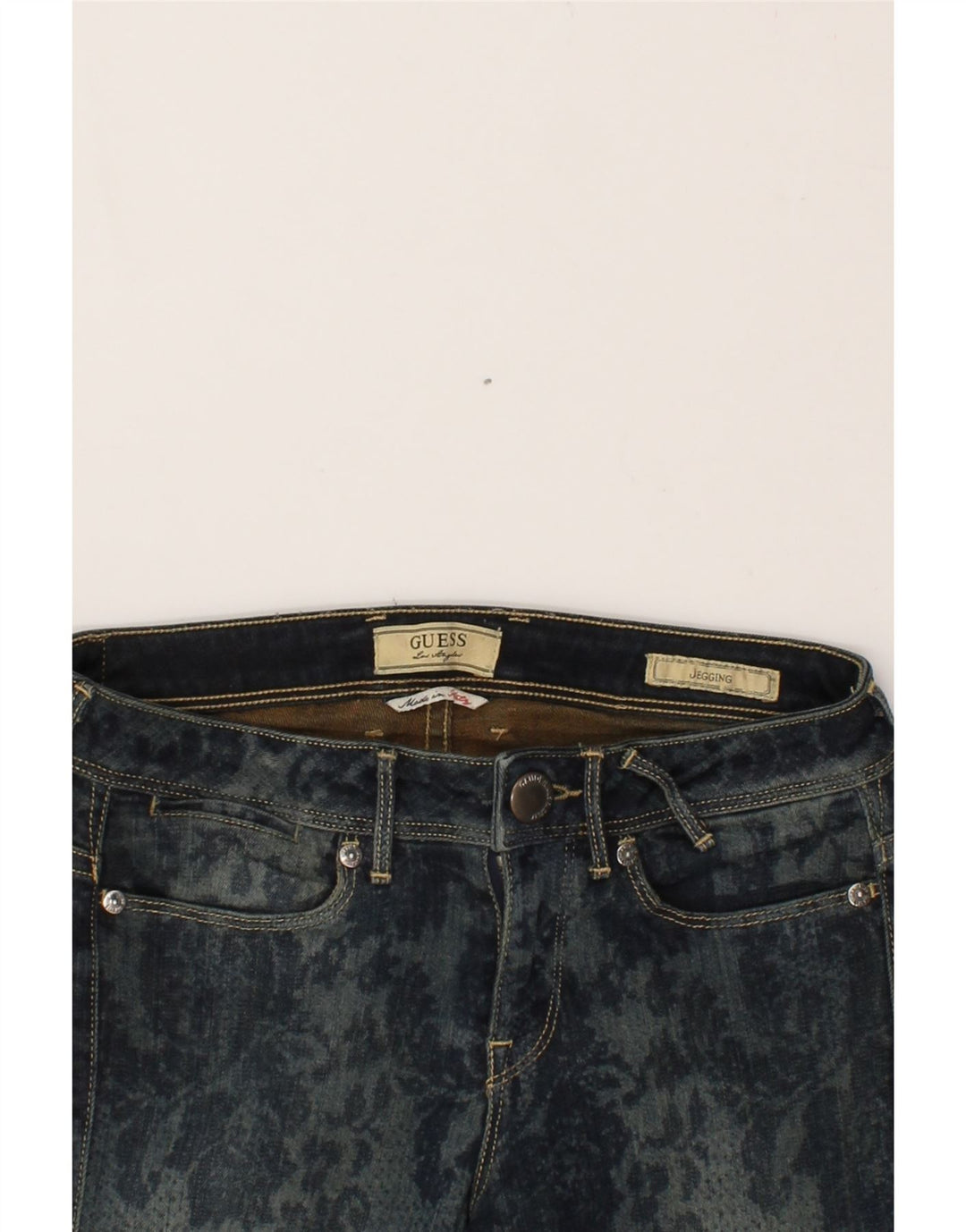 GUESS Womens Jegging Jeans W26 L33  Blue Paisley Vintage Guess and Second-Hand Guess from Messina Hembry 