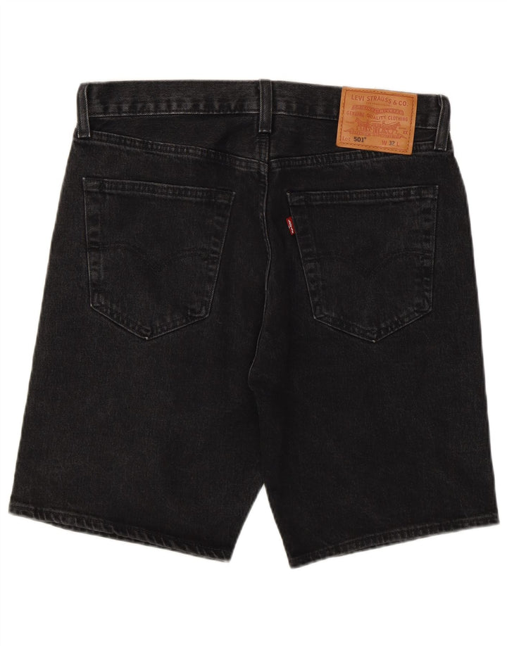 Levi's Mens 501 Denim Shorts W32 Medium Black Cotton