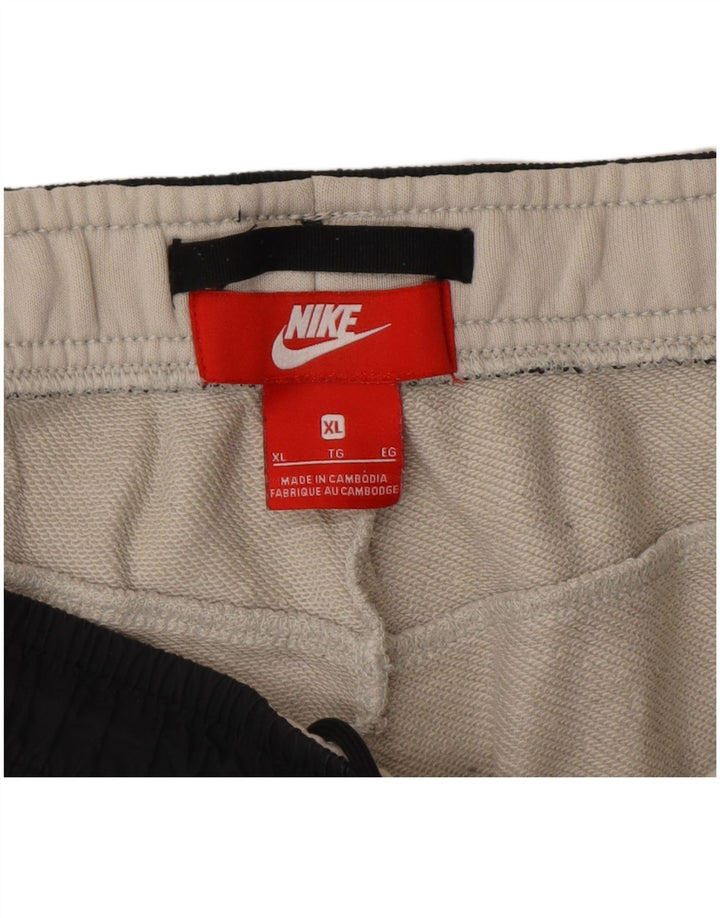 Nike Mens Tracksuit Trousers Joggers XL  White Colourblock Cotton