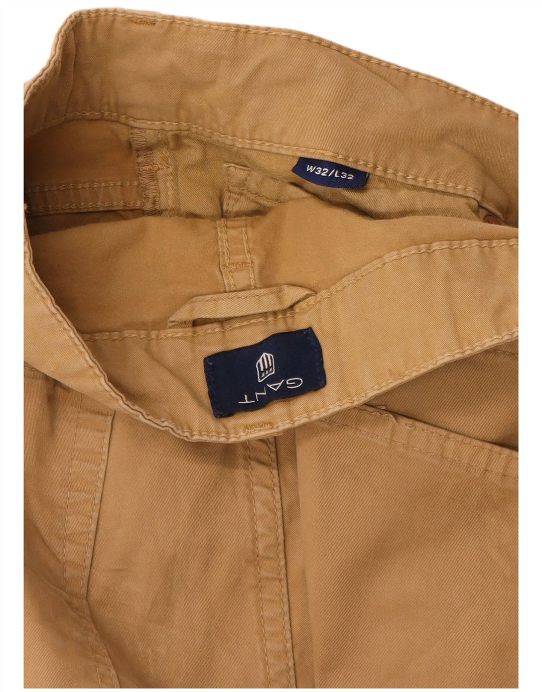 Gant Mens Straight Casual Trousers W32 L32 Beige