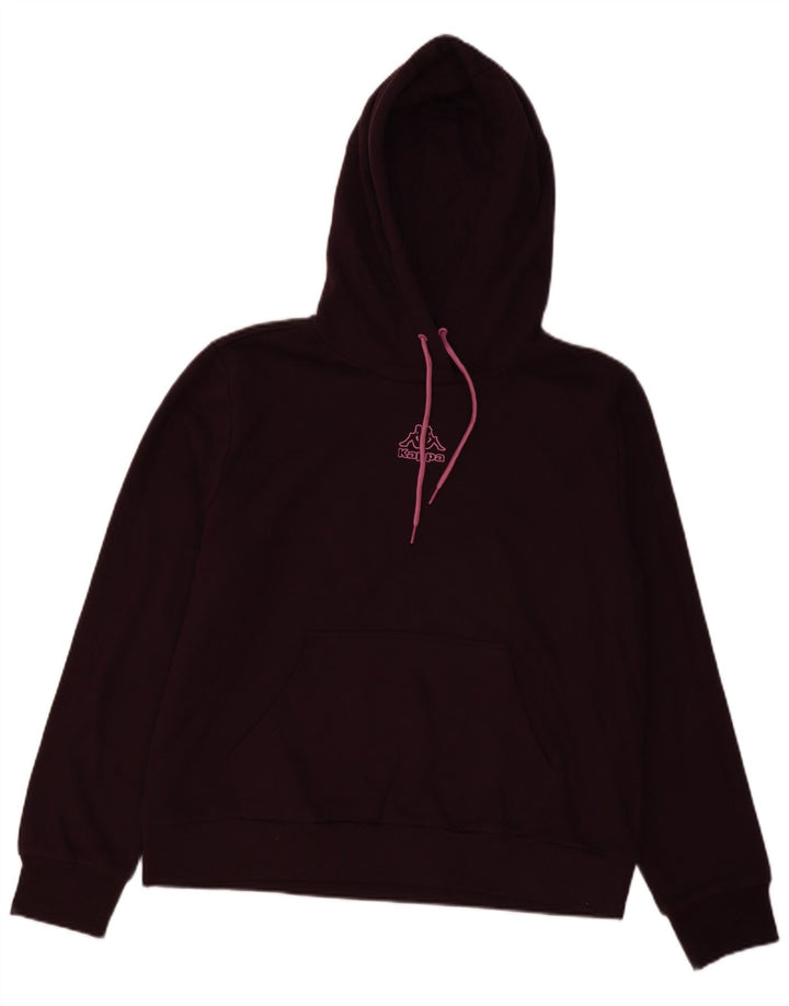 KAPPA Womens Hoodie Jumper UK 18 XL Burgundy Cotton