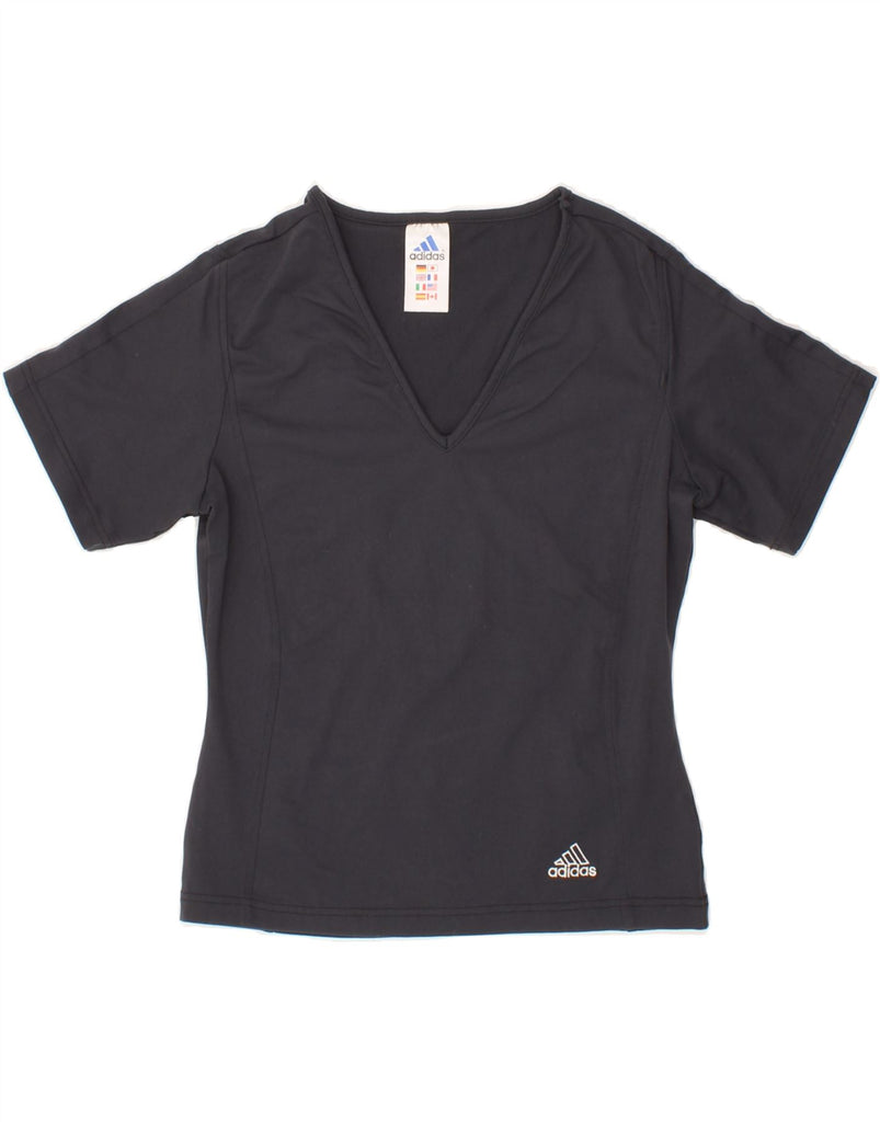 ADIDAS Womens T-Shirt Top UK 12 Medium Grey Vintage Adidas and Second-Hand Adidas from Messina Hembry 