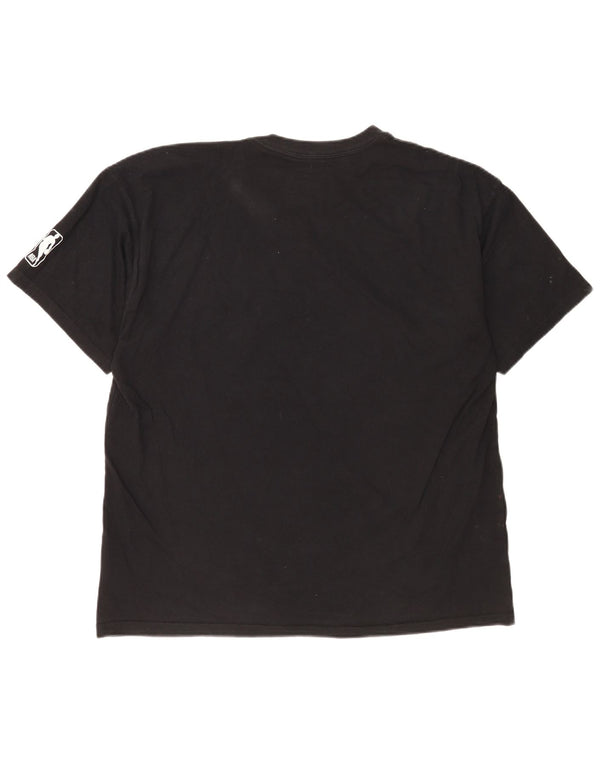 Nike Mens Brooklyn Nets Loose Fit Graphic T-Shirt Top Large Black Cotton