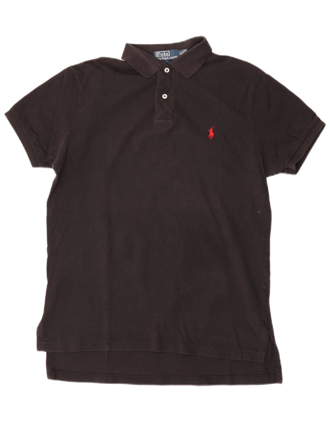 Polo Ralph Lauren Mens Custom Fit Polo Shirt Medium Black Cotton