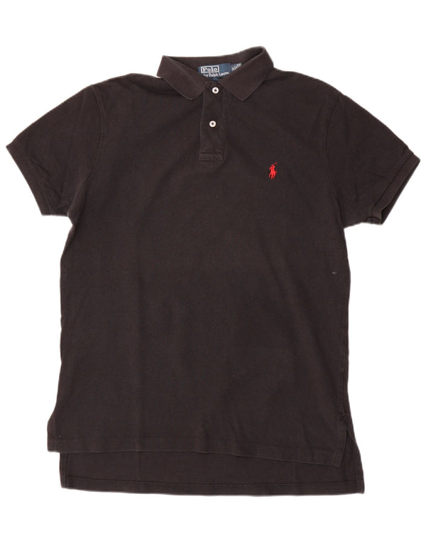 Polo Ralph Lauren Mens Custom Fit Polo Shirt Medium Black Cotton