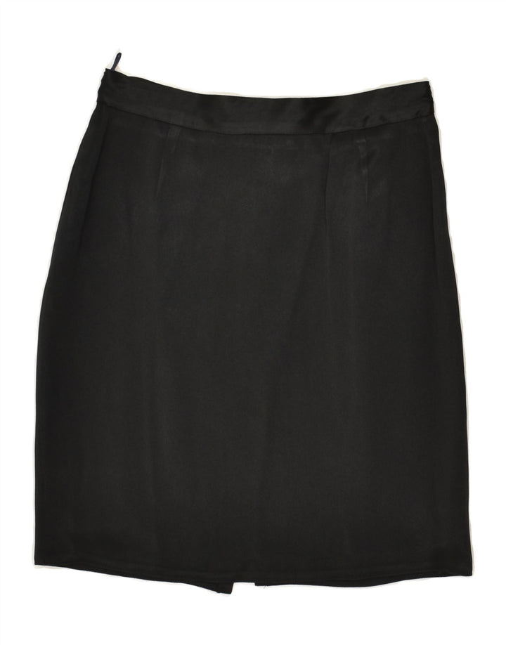 VINTAGE Womens Pencil Skirt EU 36 Small W26 Black Viscose | Vintage Vintage | Thrift | Second-Hand Vintage | Used Clothing | Messina Hembry 