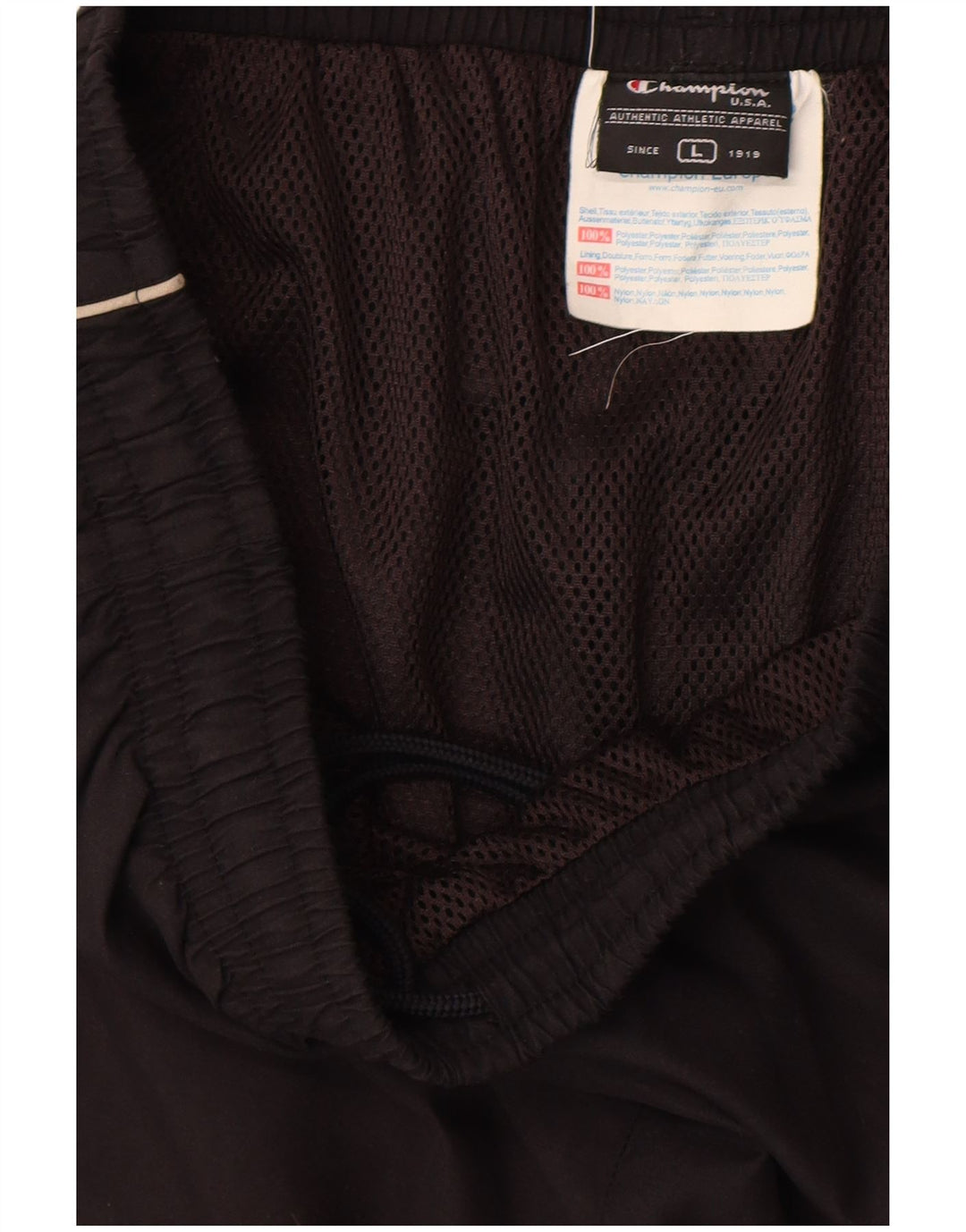 Champion Mens Tracksuit Trousers Large Black Polyester
