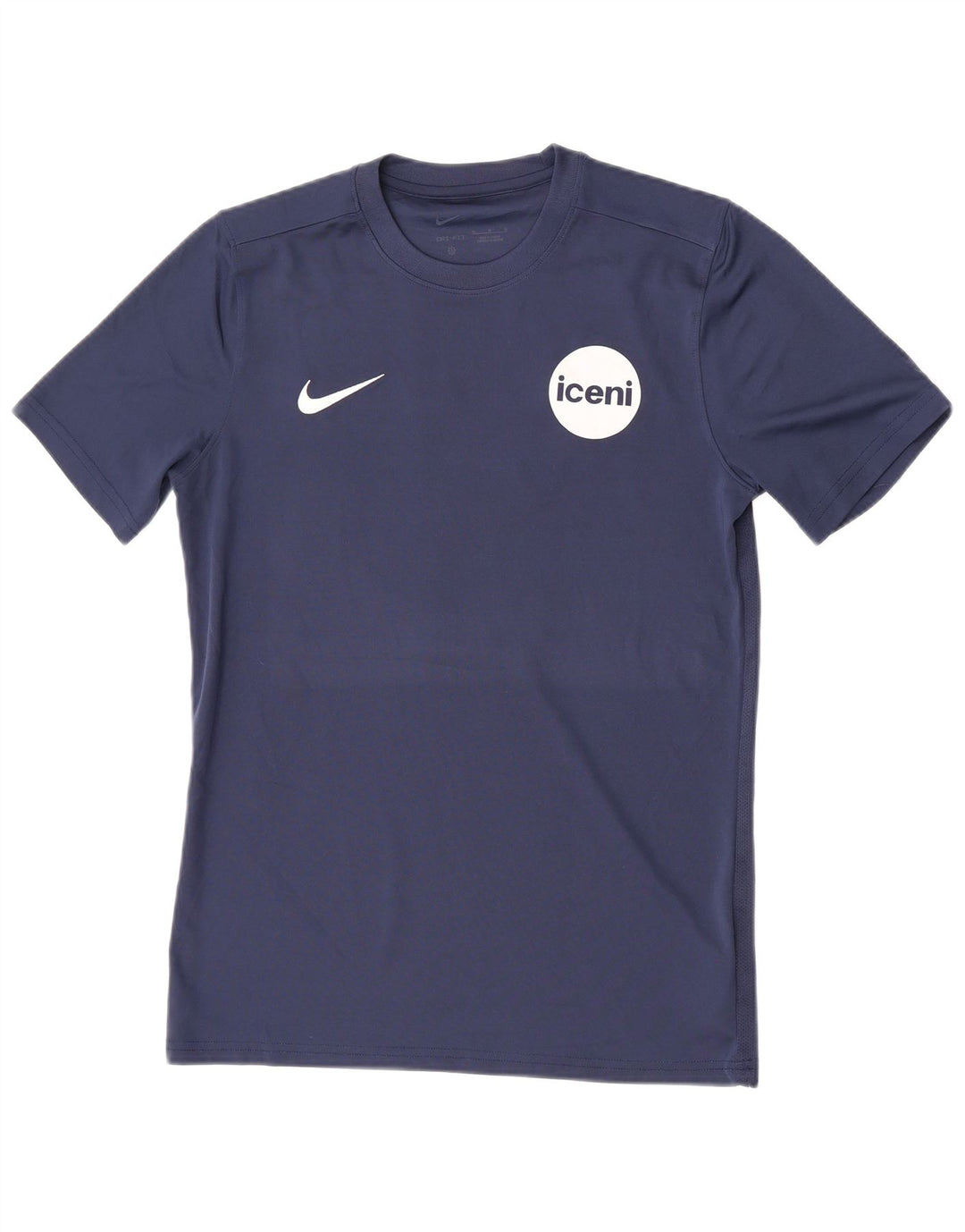 Nike Mens Dri Fit Graphic T-Shirt Top Medium Navy Blue Polyester