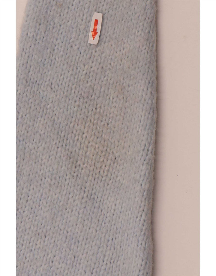 Zara Womens Oversized Crew Neck Jumper Sweater UK 14 Medium Blue Acrylic