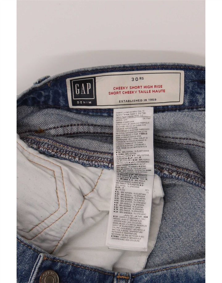 Gap Womens Distressed Denim Shorts W30 Medium Blue Cotton