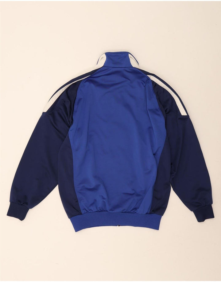 Adidas Boys Tracksuit Top Jacket 13-14 Years Navy Blue Colourblock