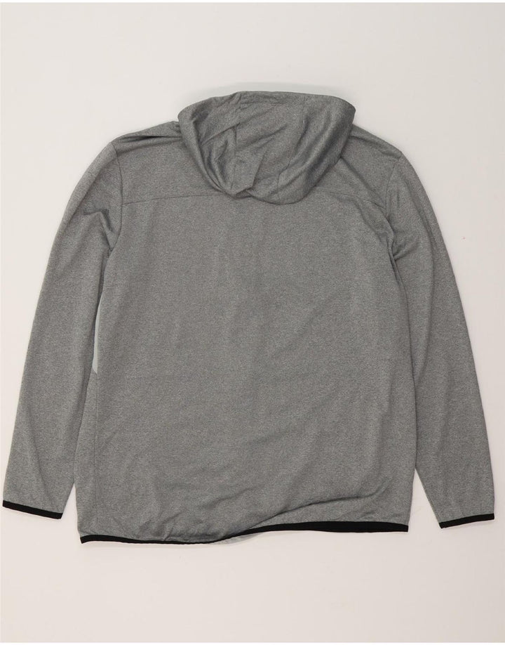 Russell Athletic Mens Dri-Power Zip Hoodie Sweater Large Grey Polyester