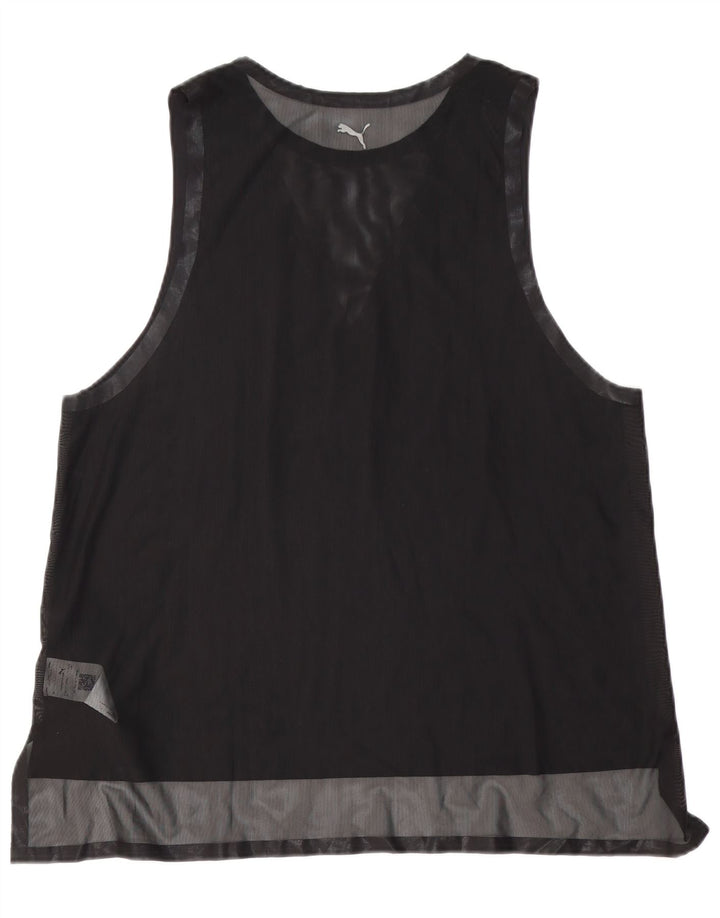Puma Womens Graphic Vest Top UK 18 XL Black Polyester