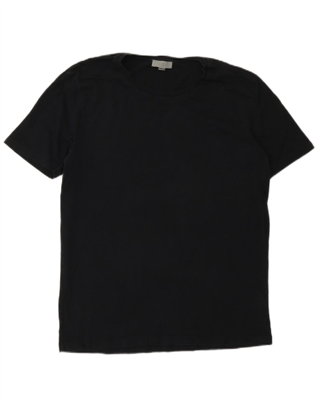 Cos Mens T-Shirt Top Medium Black Cotton