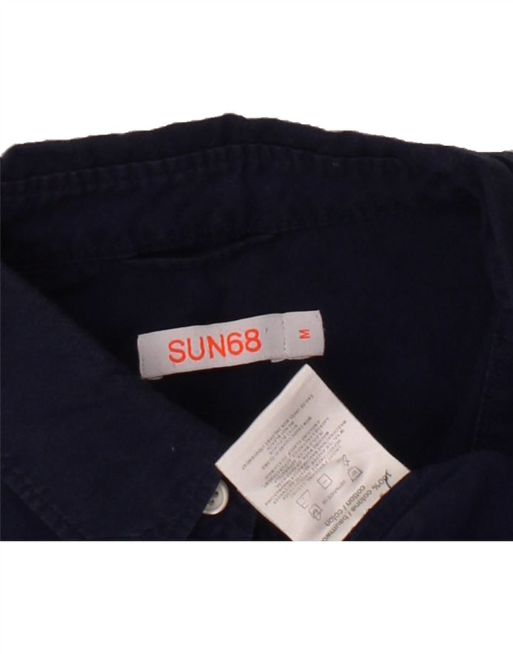 SUN68 Mens Shirt Medium Navy Blue Cotton Vintage Sun68 and Second-Hand Sun68 from Messina Hembry 