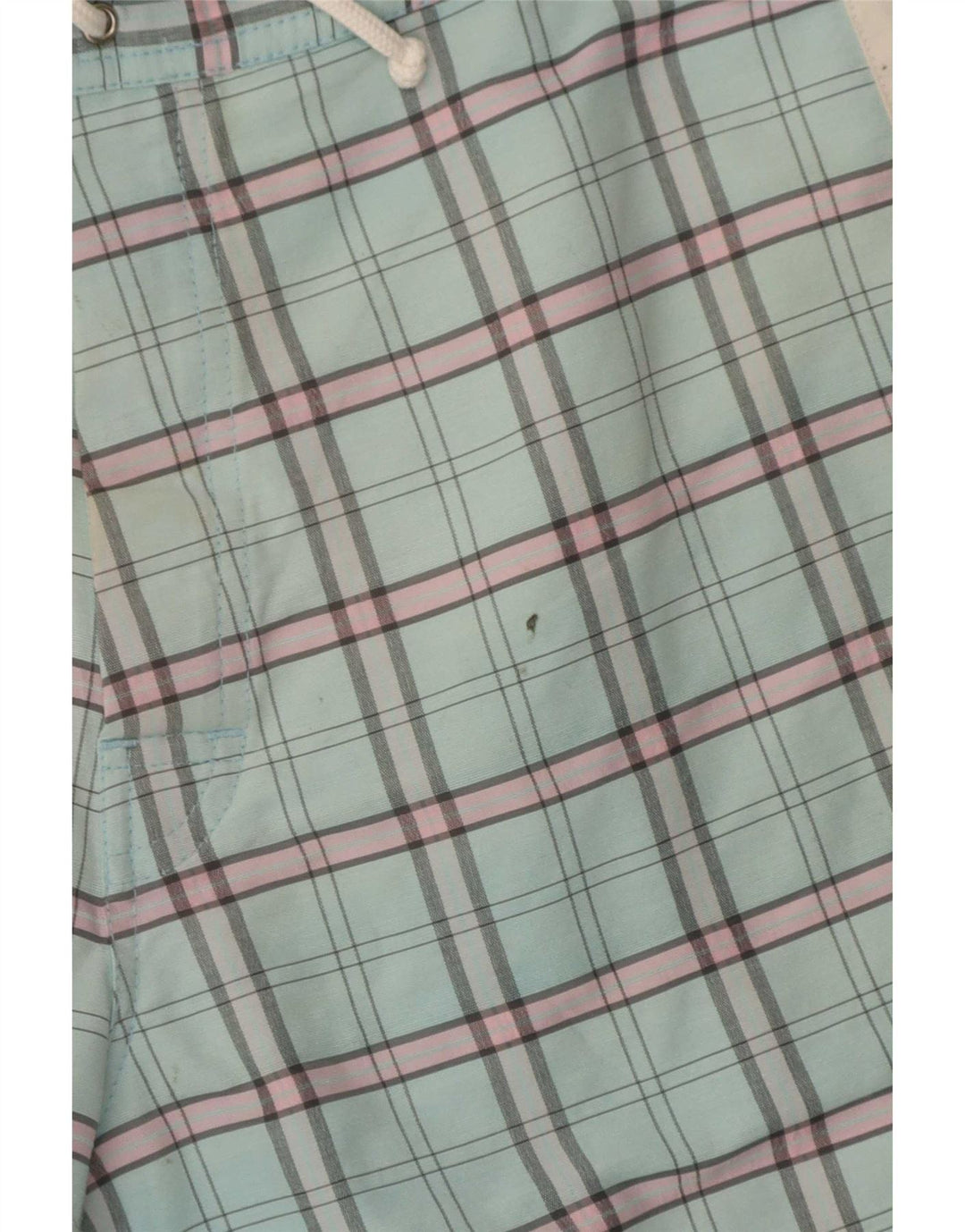 Sundek Mens Swimming Shorts Medium Blue Check Cotton