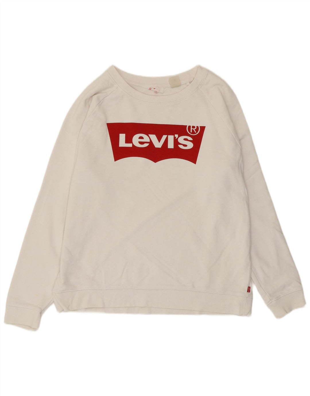 Levi's Womens Graphic Sweatshirt Jumper UK 14 Medium White