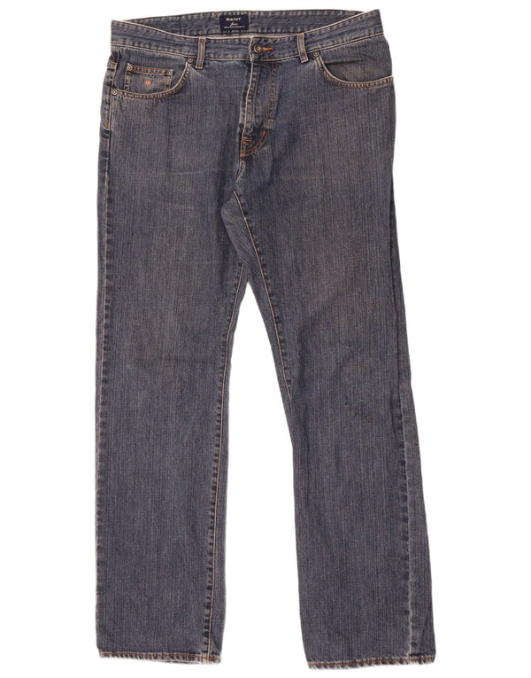 Gant Mens Jason Regular Fit Straight Jeans W36 L34 Blue Cotton
