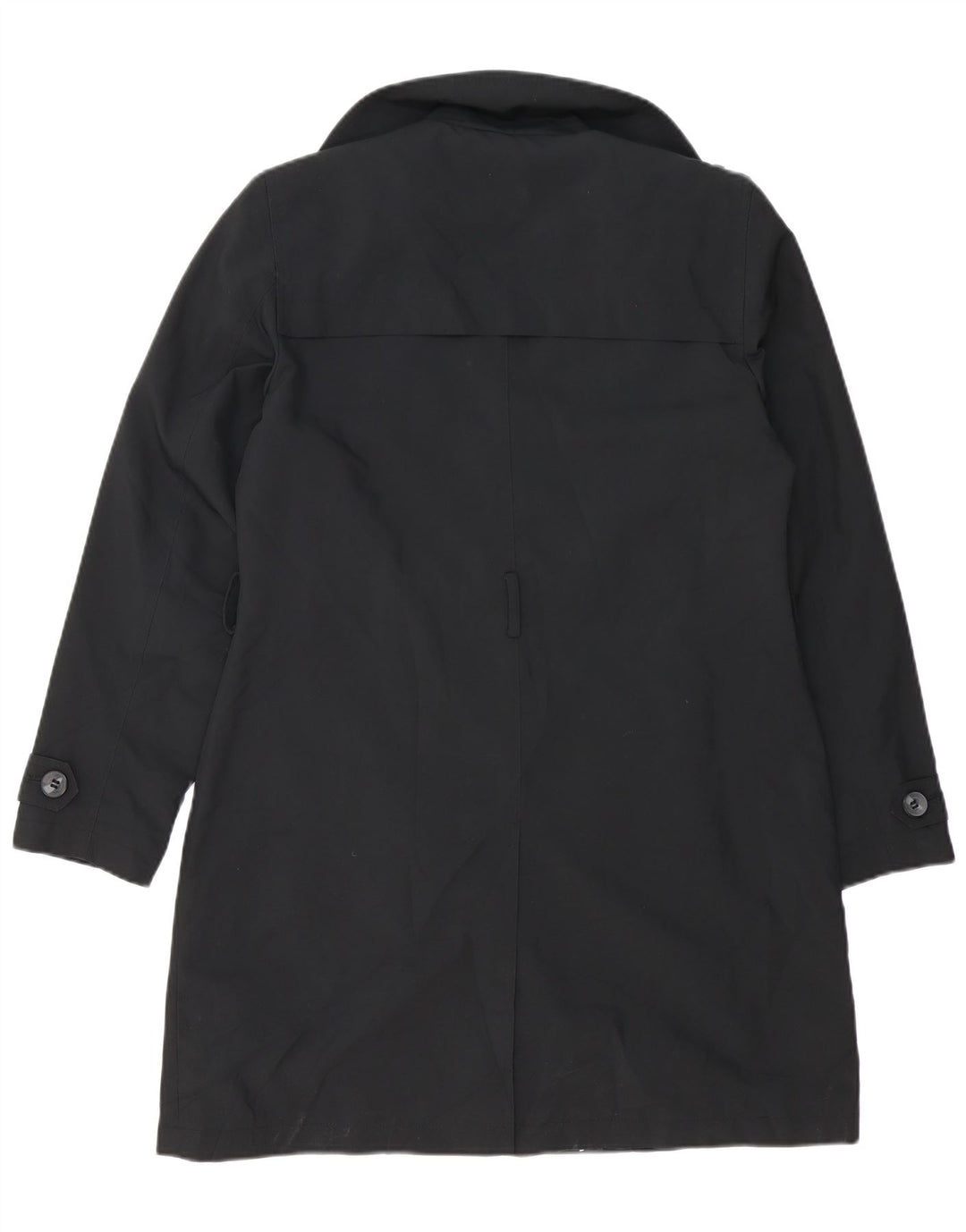 Marks & Spencer Womens Trench Coat UK 14 Large Black Polyester