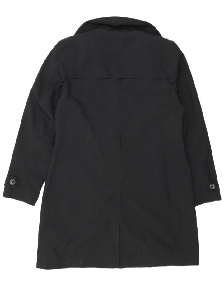 Marks & Spencer Womens Trench Coat UK 14 Large Black Polyester