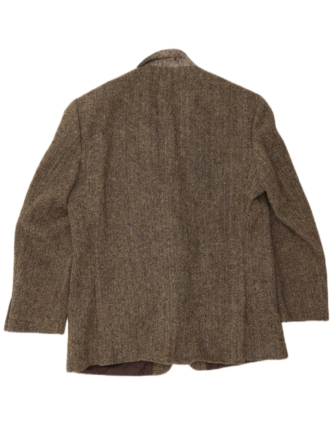 Benvenuto Mens Harris Tweed Blazer Jacket IT 56 3XL Green Herringbone