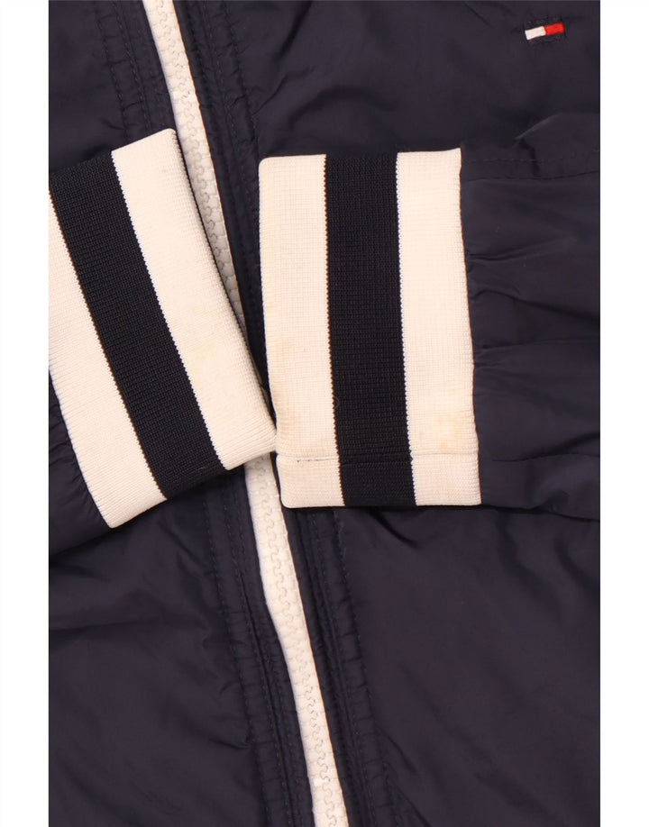 TOMMY HILFIGER Womens Bomber Jacket UK 16 Large Navy Blue