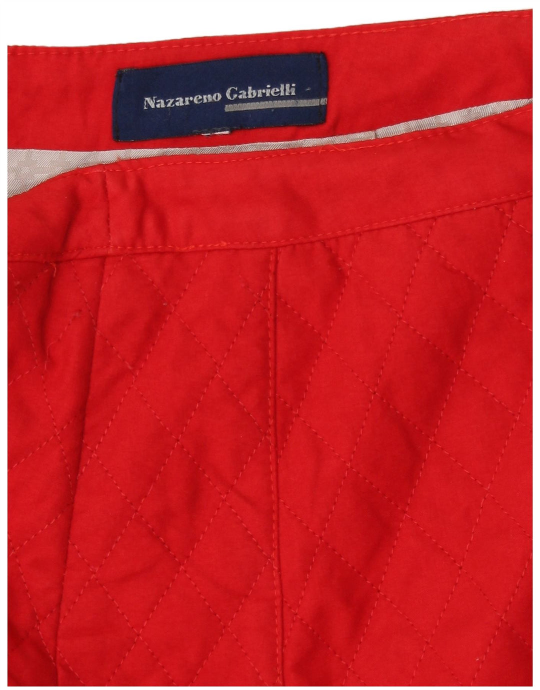 Nazareno Gabrielli Womens Quilted Skirt W26 Small  Red