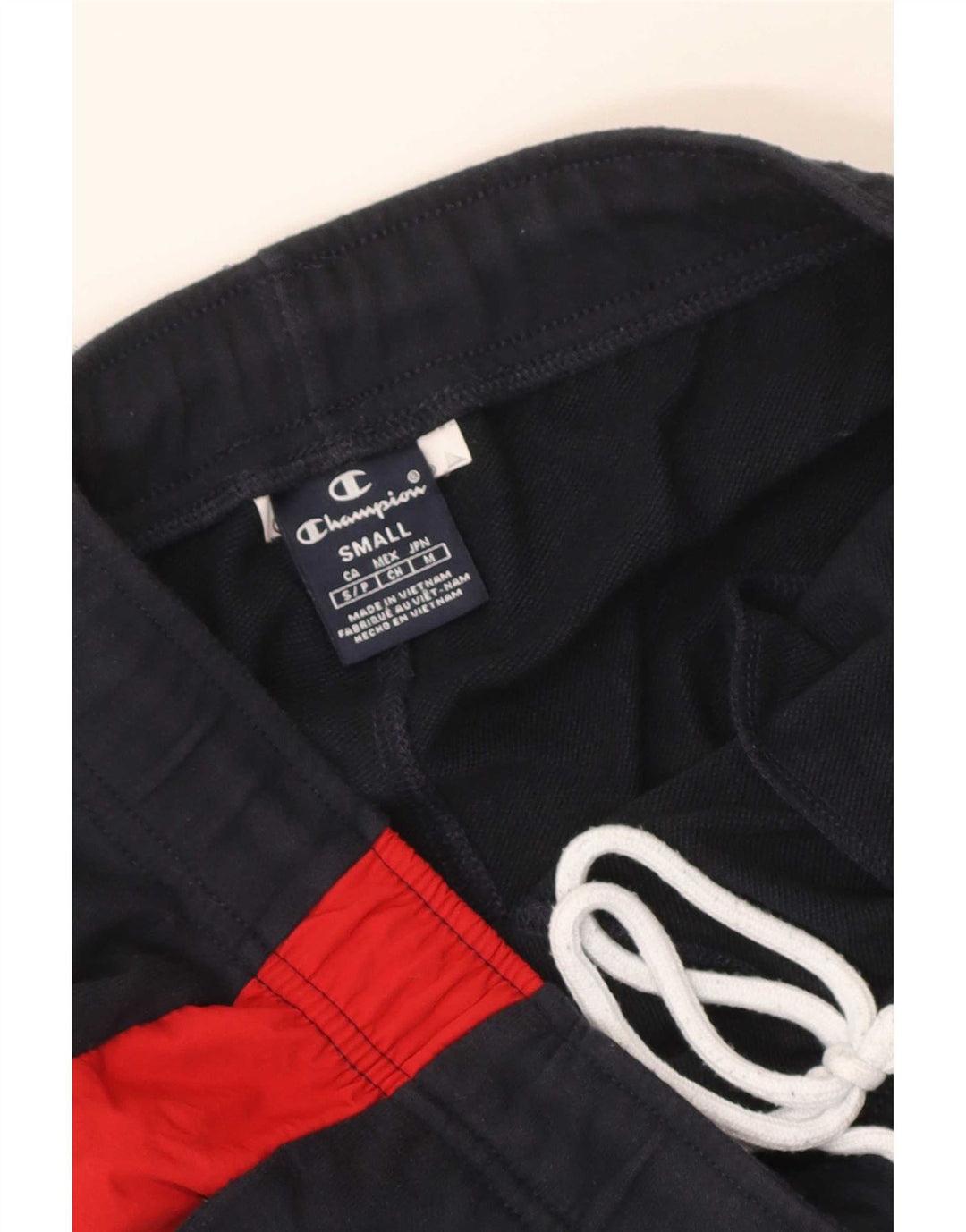 Champion Mens Tracksuit Trousers Joggers Small  Navy Blue Colourblock