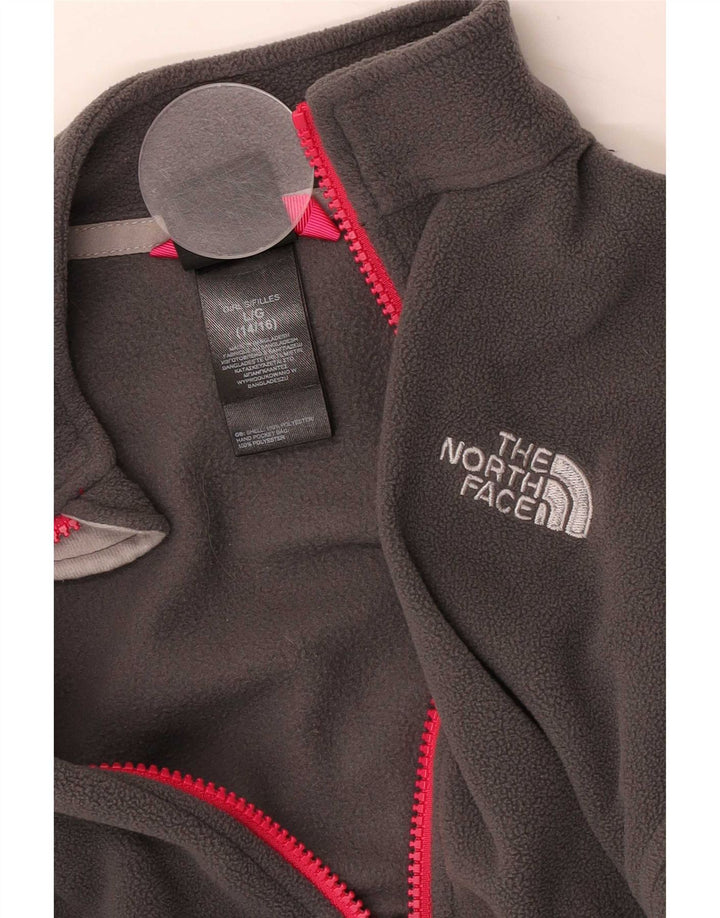 The North Face Girls Fleece Jacket 12-13 Years Large  Grey Polyester