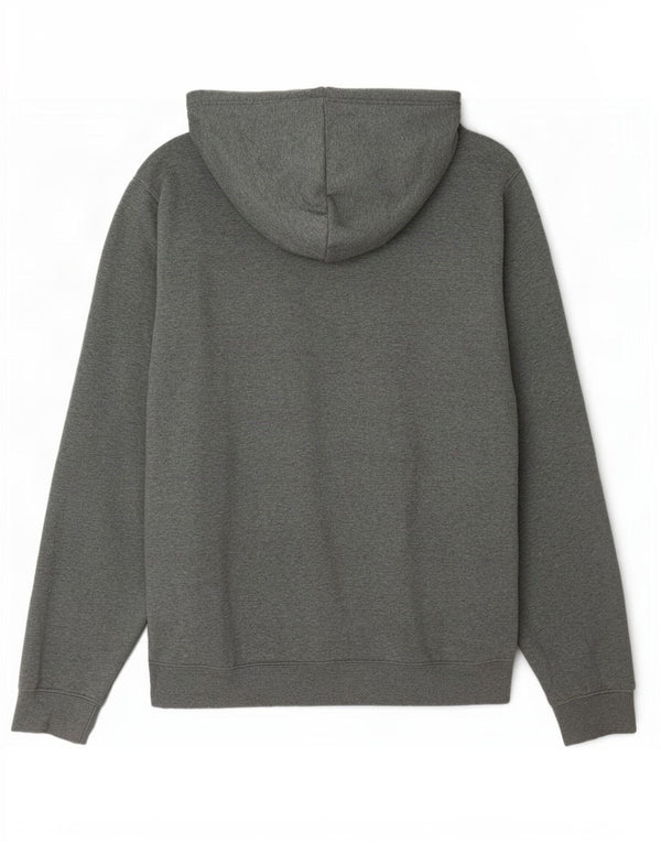 Champion Mens Graphic Hoodie Jumper Large Grey Colourblock Cotton