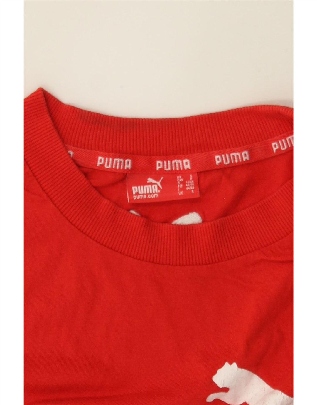 PUMA Mens Graphic T-Shirt Top Small Red Cotton Vintage Puma and Second-Hand Puma from Messina Hembry 