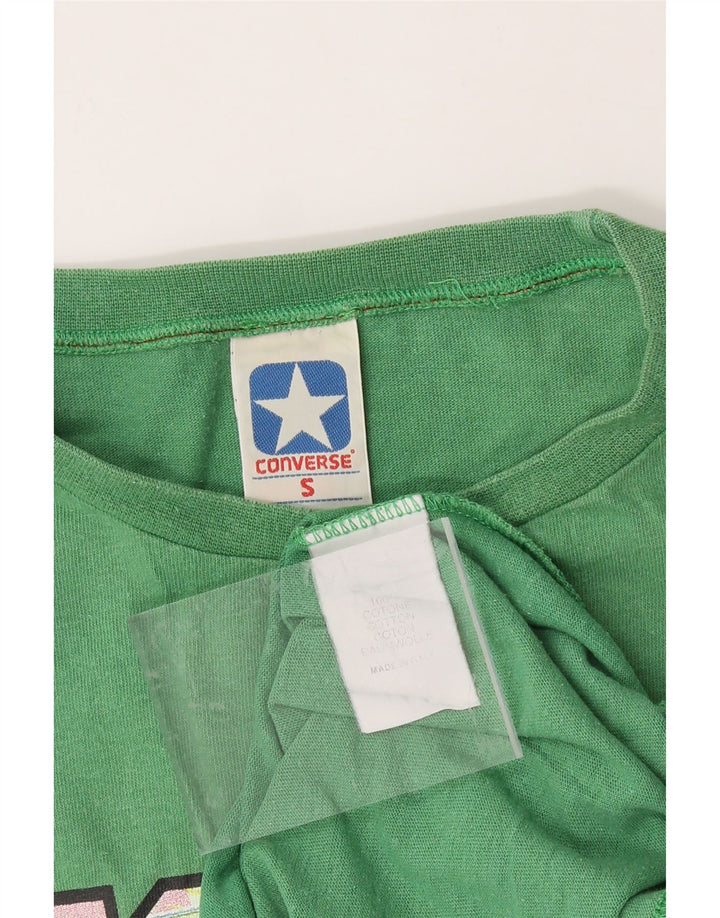 CONVERSE Mens Graphic T-Shirt Top Small Green Cotton Vintage Converse and Second-Hand Converse from Messina Hembry 