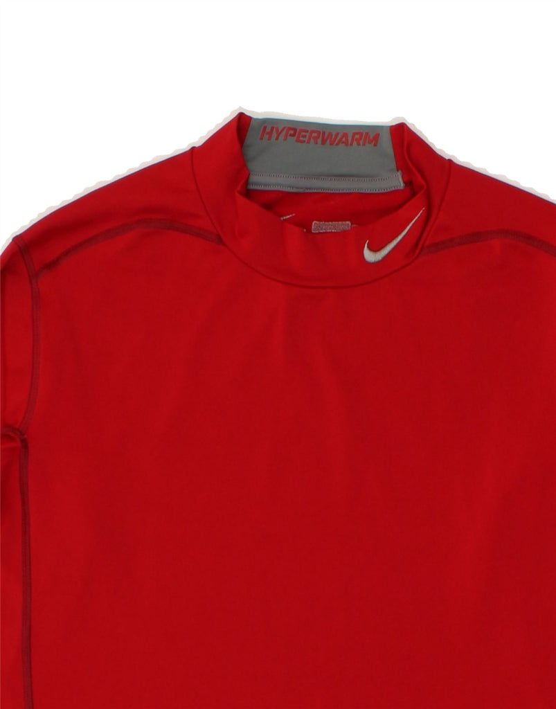 NIKE Mens Top Long Sleeve XL Red Polyester | Vintage Nike | Thrift | Second-Hand Nike | Used Clothing | Messina Hembry 