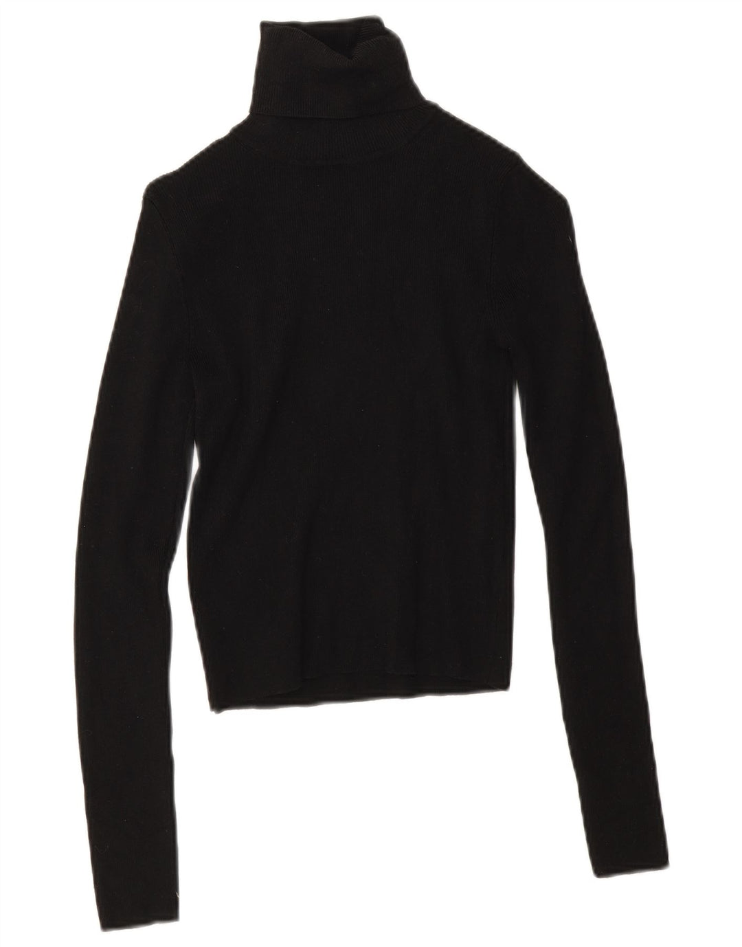 Zara Womens Roll Neck Jumper Sweater UK 10 Small Black Viscose